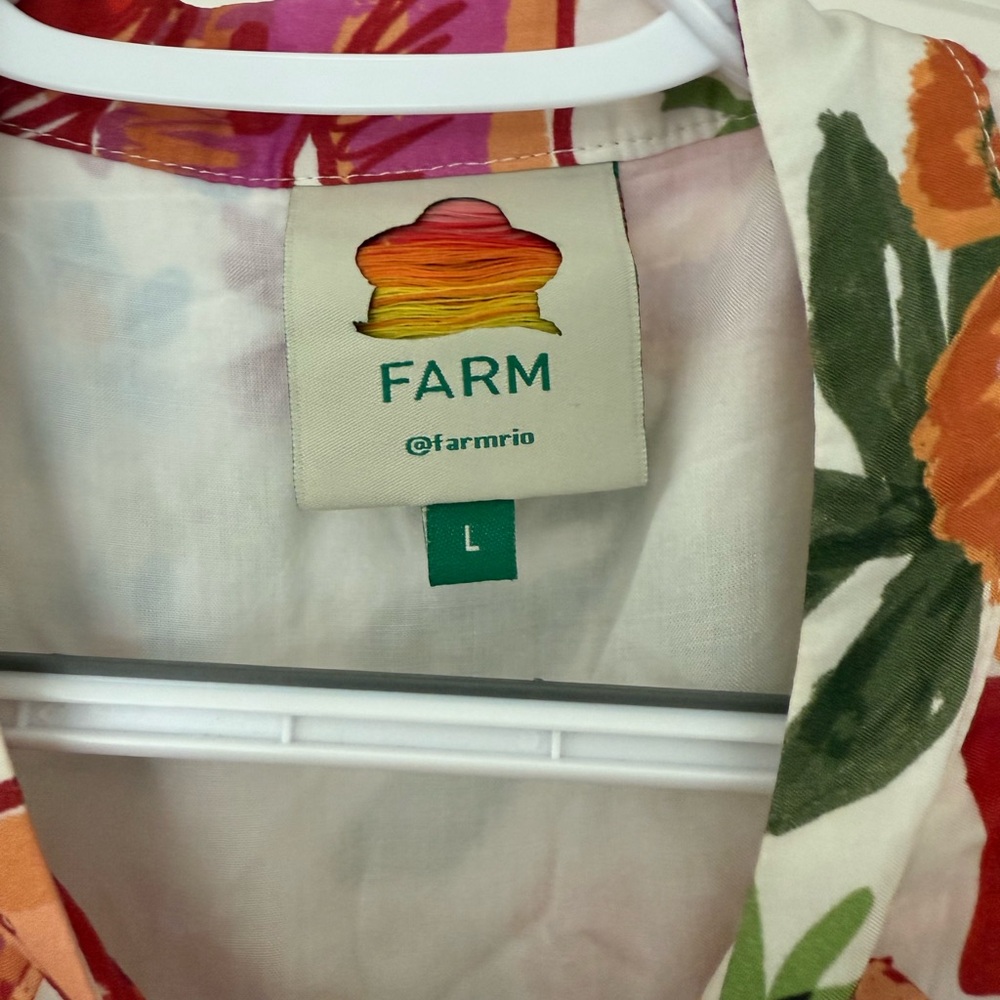 Farm Rio Spring Bananas Belt Mini Dress size L - Picture 6 of 6